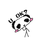 Stick figure panda 2（個別スタンプ：8）