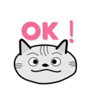 キジトラ猫顔 タイガー（個別スタンプ：1）