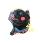 黒パグしんちゃん（犬）（個別スタンプ：3）