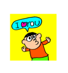 子どもの絵でシンプル英語（個別スタンプ：4）