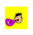 子どもの絵でシンプル英語（個別スタンプ：6）