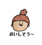 おんなの子ちゃんの顔（個別スタンプ：6）