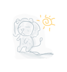 夏の狐と獅子（個別スタンプ：1）