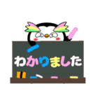 まんまるマユ毛ペンギン（個別スタンプ：16）