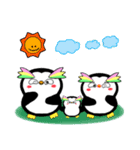 まんまるマユ毛ペンギン（個別スタンプ：40）