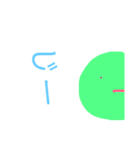 目が豆粒生物！！！(手作り感満載)（個別スタンプ：3）