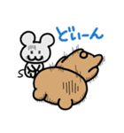 普通のくまちゃんとその相棒（個別スタンプ：12）