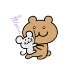 普通のくまちゃんとその相棒（個別スタンプ：15）