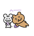 普通のくまちゃんとその相棒（個別スタンプ：22）