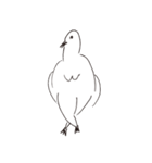 白いトリさんたち（個別スタンプ：15）