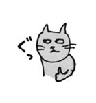 素朴な顔のネコ（個別スタンプ：10）