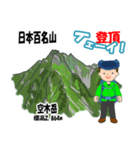 日本百名山 登山男子 南ア中央ア0119f（個別スタンプ：14）