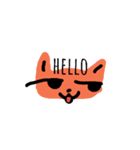 オレンジゆるねこスタンプ（個別スタンプ：1）