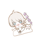 肩乗せにゃんこ男の子 1 大好きな気持ち（個別スタンプ：14）