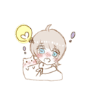 肩乗せにゃんこ男の子 1 大好きな気持ち（個別スタンプ：18）