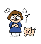 ミキ＆マル 毎日使える基本セット（個別スタンプ：23）