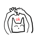 ふわふわ(オコジョ？)のスタンプ（個別スタンプ：3）
