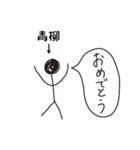 棒人間for「青柳」。（個別スタンプ：3）