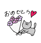 ゆるくて使いやすいかも？グレー猫（個別スタンプ：10）