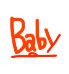 でか文字のペイント（個別スタンプ：23）