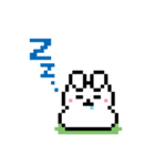 うさぎドット絵スタンプ（個別スタンプ：21）
