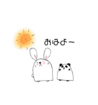 仲良しなぱんだとうさぎ（個別スタンプ：9）