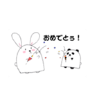 仲良しなぱんだとうさぎ（個別スタンプ：38）