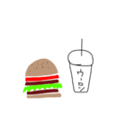 アルバイトのハンバーガー（個別スタンプ：16）