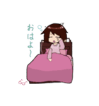 A型メガネ女子（個別スタンプ：8）