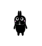 ぼっちのくろうさぎ【文字なし】（個別スタンプ：1）