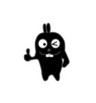 ぼっちのくろうさぎ【文字なし】（個別スタンプ：2）