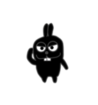 ぼっちのくろうさぎ【文字なし】（個別スタンプ：3）