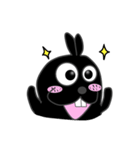 ぼっちのくろうさぎ【文字なし】（個別スタンプ：6）