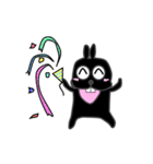 ぼっちのくろうさぎ【文字なし】（個別スタンプ：7）