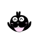 ぼっちのくろうさぎ【文字なし】（個別スタンプ：8）