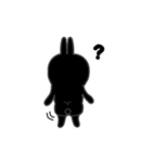 ぼっちのくろうさぎ【文字なし】（個別スタンプ：16）