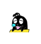 ぼっちのくろうさぎ【文字なし】（個別スタンプ：17）