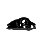 ぼっちのくろうさぎ【文字なし】（個別スタンプ：22）