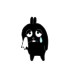 ぼっちのくろうさぎ【文字なし】（個別スタンプ：26）