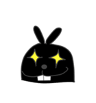 ぼっちのくろうさぎ【文字なし】（個別スタンプ：40）