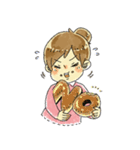 食いしんぼうな さくらちゃん（個別スタンプ：4）