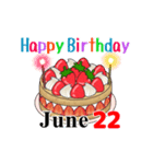 6月17日～6月30日のお誕生日ケーキ（個別スタンプ：16）