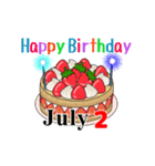 7月1日～7月16日のお誕生日ケーキ（個別スタンプ：10）