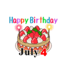 7月1日～7月16日のお誕生日ケーキ（個別スタンプ：12）