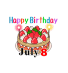 7月1日～7月16日のお誕生日ケーキ（個別スタンプ：16）
