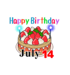 7月1日～7月16日のお誕生日ケーキ（個別スタンプ：22）