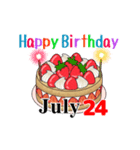 7月17日～7月31日のお誕生日ケーキ（個別スタンプ：17）