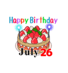 7月17日～7月31日のお誕生日ケーキ（個別スタンプ：19）