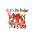 7月17日～7月31日のお誕生日ケーキ（個別スタンプ：21）
