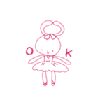 バレリーナうさぎのうさちゃん（個別スタンプ：2）
